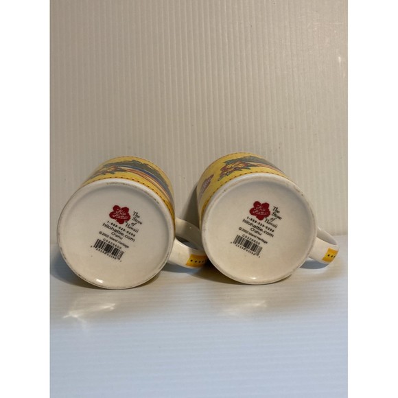 HAWAII Island Heritage Hilo Hattie O’ahu Lei Yellow Mugs Cups 2002 Set of 2 - Picture 9 of 12